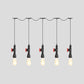 Black Finish 5/7 Bulbs Multi Pendant Light Industrial Iron Bare Bulb Tandem Hanging Lamp Clearhalo 'Art Deco Pendants' 'Black' 'Cast Iron' 'Ceiling Lights' 'Ceramic' 'Crystal' 'Industrial Pendants' 'Industrial' 'Metal' 'Middle Century Pendants' 'Pendant Lights' 'Pendants' 'Rustic Pendants' 'Tiffany' Lighting' 754036