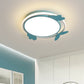 Nordic Style Bird Shaped Ceiling Light Fixture Acrylic LED Bedroom Flush Mount in Pink/Blue Blue Clearhalo 'Ceiling Lights' 'Close To Ceiling Lights' 'Close to ceiling' 'Flush mount' Lighting' 754268