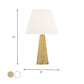 Taupe/White Pagoda Table Lamp Minimalist 1 Head Fabric Night Stand Light with Pyramidal Wood Pedestal Clearhalo 'Lamps' 'Table Lamps' Lighting' 754887