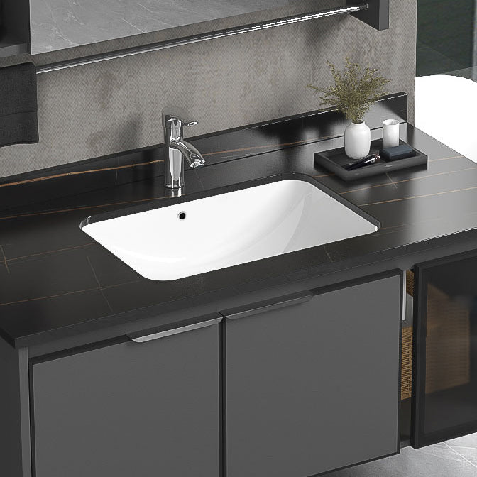 Single Sink Bathroom Vanity Wall Mount Rectangular Single Modern Vanity Set Clearhalo 'Bathroom Remodel & Bathroom Fixtures' 'Bathroom Vanities' 'bathroom_vanities' 'Home Improvement' 'home_improvement' 'home_improvement_bathroom_vanities' 7551379