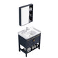 Glam Blue Sink Vanity Metal Frame Single Rectangular Bath Vanity Vanity & Faucet & Mirror Cabinet 28"L x 19"W x 32"H Clearhalo 'Bathroom Remodel & Bathroom Fixtures' 'Bathroom Vanities' 'bathroom_vanities' 'Home Improvement' 'home_improvement' 'home_improvement_bathroom_vanities' 7551604