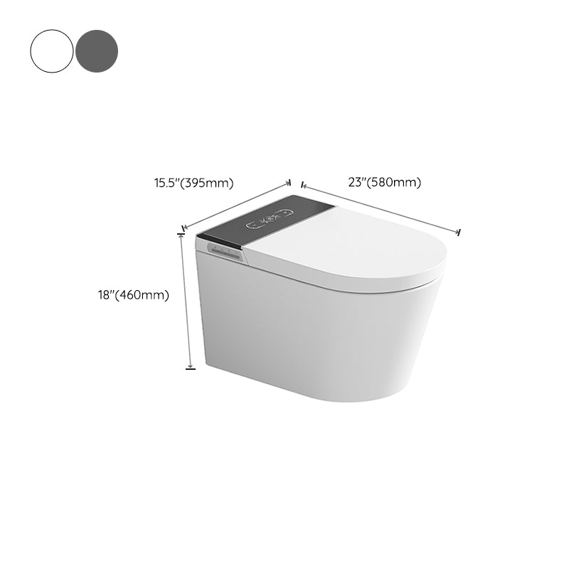 Elongated Wall Hung Toilet Set Dual Flush Vitreous China Wall Mounted Bidet Clearhalo 'Bathroom Remodel & Bathroom Fixtures' 'Bidets' 'Home Improvement' 'home_improvement' 'home_improvement_bidets' 'Toilets & Bidets' 7554761