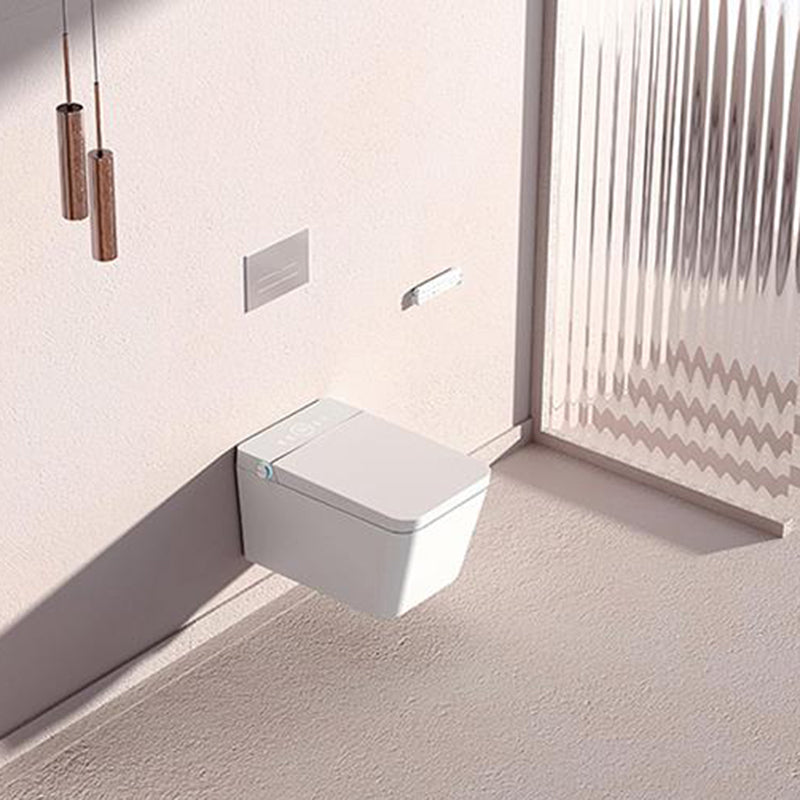 Heated Seat Wall Hung Toilet Set Dual Flush Elongated Wall Mounted Bidet Clearhalo 'Bathroom Remodel & Bathroom Fixtures' 'Bidets' 'Home Improvement' 'home_improvement' 'home_improvement_bidets' 'Toilets & Bidets' 7554765