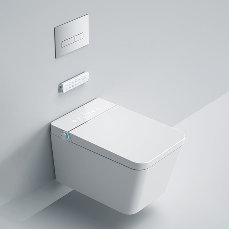 Dual Flush Wall Hung Toilet Set Stain Resistant Wall Mounted Bidet Automatic Lid Clearhalo 'Bathroom Remodel & Bathroom Fixtures' 'Bidets' 'Home Improvement' 'home_improvement' 'home_improvement_bidets' 'Toilets & Bidets' 7554777