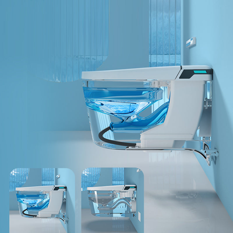 Simplicity Elongated Wall Mounted Bidet Smart Bidet with Warm Air Dryer Clearhalo 'Bathroom Remodel & Bathroom Fixtures' 'Bidets' 'Home Improvement' 'home_improvement' 'home_improvement_bidets' 'Toilets & Bidets' 7554922