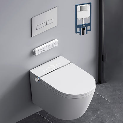 Contemporary Elongated Wall Mounted Bidet Smart Bidet with Warm Air Dryer White Clearhalo 'Bathroom Remodel & Bathroom Fixtures' 'Bidets' 'Home Improvement' 'home_improvement' 'home_improvement_bidets' 'Toilets & Bidets' 7554947