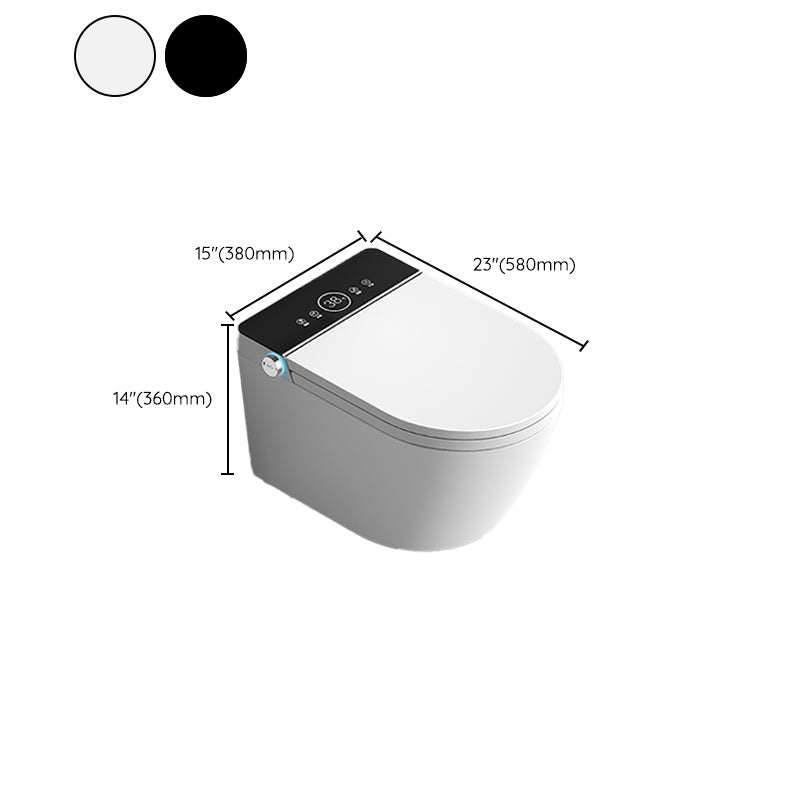 Contemporary Elongated Wall Mounted Bidet Smart Bidet with Warm Air Dryer Clearhalo 'Bathroom Remodel & Bathroom Fixtures' 'Bidets' 'Home Improvement' 'home_improvement' 'home_improvement_bidets' 'Toilets & Bidets' 7554957