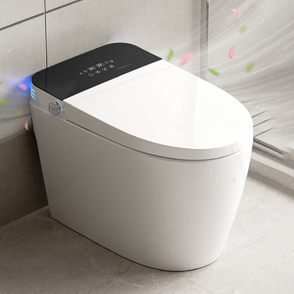 Modern White Temperature Control Bidet Elongated Toilet Seat Bidet with Heated Seat No Clearhalo 'Bathroom Remodel & Bathroom Fixtures' 'Bidets' 'Home Improvement' 'home_improvement' 'home_improvement_bidets' 'Toilets & Bidets' 7554974