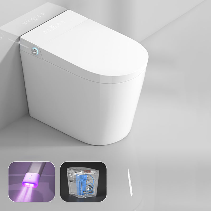 Minimalist White Temperature Control Bidet Elongated Toilet Seat Bidet with Heated Seat Toilet+ Water Tank Clearhalo 'Bathroom Remodel & Bathroom Fixtures' 'Bidets' 'Home Improvement' 'home_improvement' 'home_improvement_bidets' 'Toilets & Bidets' 7554987