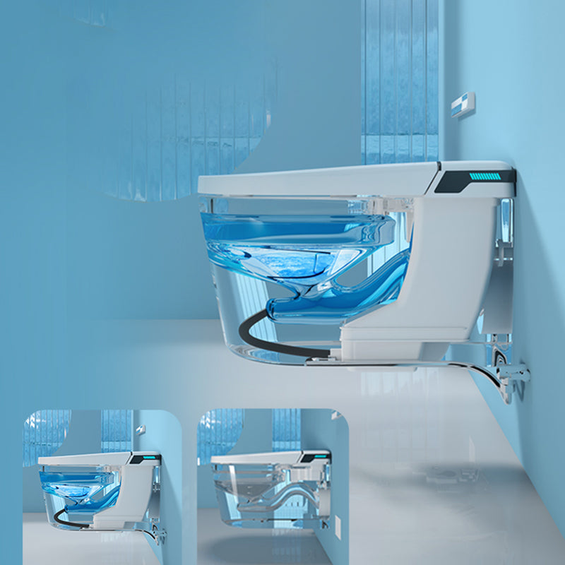 Minimalism Wall Mounted Bidet Foot Sensor White Temperature Control Clearhalo 'Bathroom Remodel & Bathroom Fixtures' 'Bidets' 'Home Improvement' 'home_improvement' 'home_improvement_bidets' 'Toilets & Bidets' 7555000