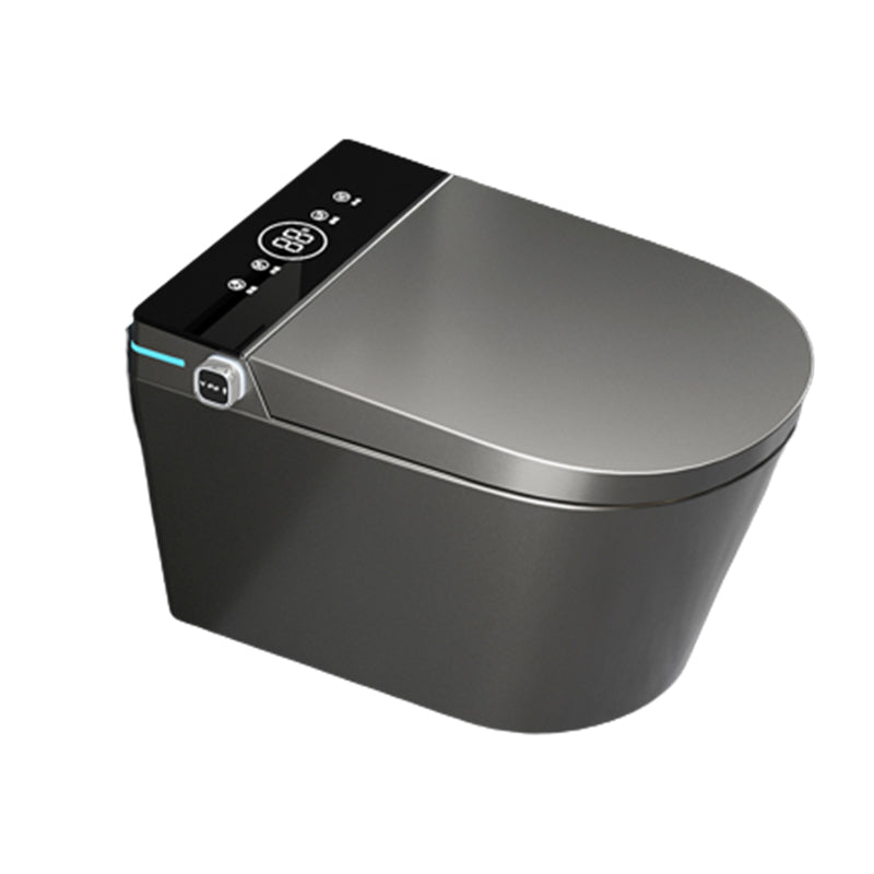 Minimalism Wall Mounted Bidet Elongated Foot Sensor Ceramic Heated Seat Clearhalo 'Bathroom Remodel & Bathroom Fixtures' 'Bidets' 'Home Improvement' 'home_improvement' 'home_improvement_bidets' 'Toilets & Bidets' 7555052