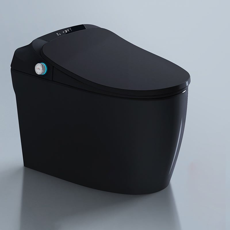 Minimalistic Elongated All-in-One Bidet Ceramic Smart Toilet Bidet with Heated Seat Black Clearhalo 'Bathroom Remodel & Bathroom Fixtures' 'Bidets' 'Home Improvement' 'home_improvement' 'home_improvement_bidets' 'Toilets & Bidets' 7555059