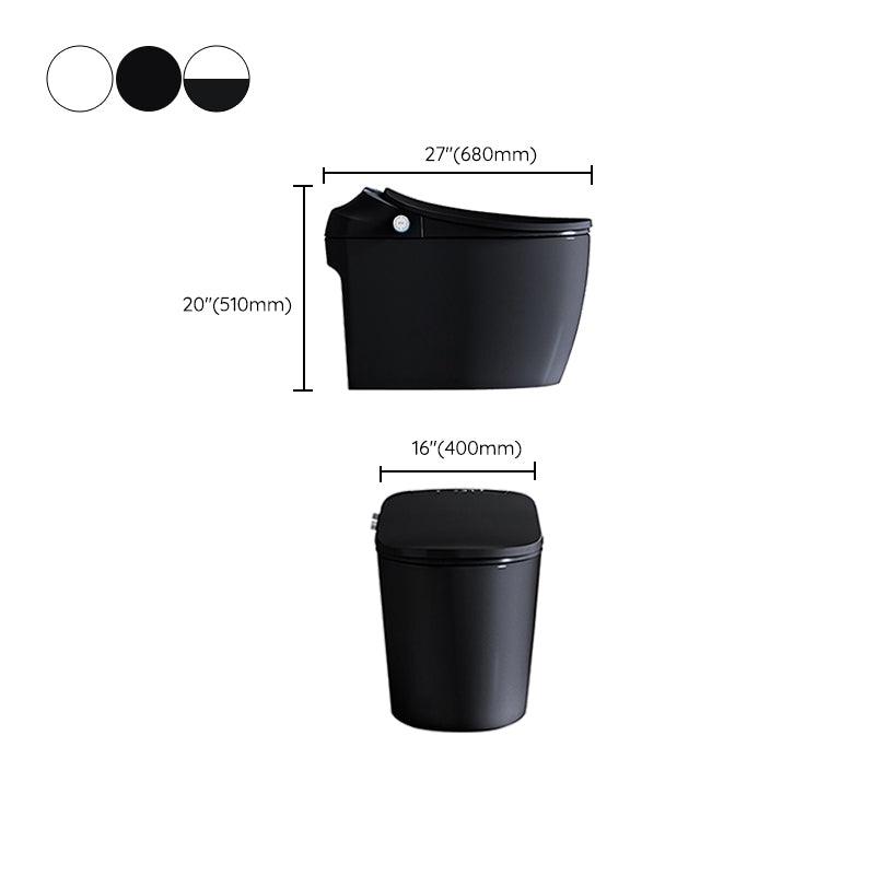 Minimalistic Elongated All-in-One Bidet Ceramic Smart Toilet Bidet with Heated Seat Clearhalo 'Bathroom Remodel & Bathroom Fixtures' 'Bidets' 'Home Improvement' 'home_improvement' 'home_improvement_bidets' 'Toilets & Bidets' 7555071