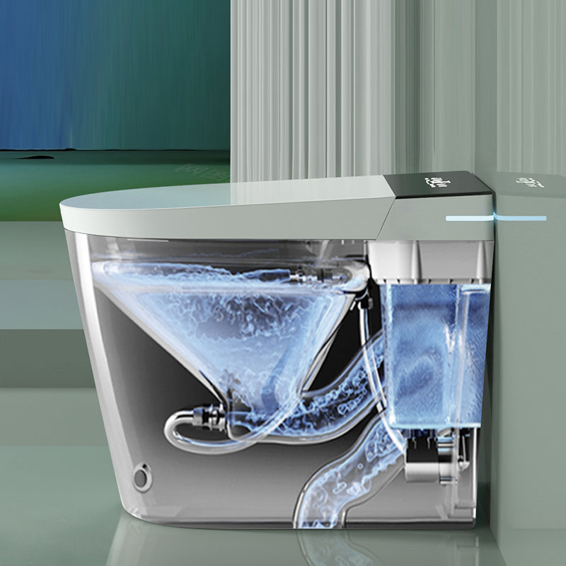 Elongated White One Piece Smart Toilet & Bidet with Unlimited Warm Water Clearhalo 'Bathroom Remodel & Bathroom Fixtures' 'Bidets' 'Home Improvement' 'home_improvement' 'home_improvement_bidets' 'Toilets & Bidets' 7555283