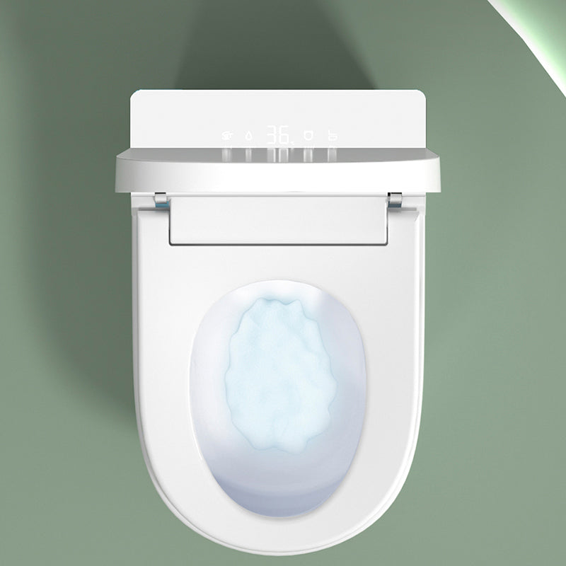 Elongated White One Piece Smart Toilet & Bidet with Unlimited Warm Water Clearhalo 'Bathroom Remodel & Bathroom Fixtures' 'Bidets' 'Home Improvement' 'home_improvement' 'home_improvement_bidets' 'Toilets & Bidets' 7555288