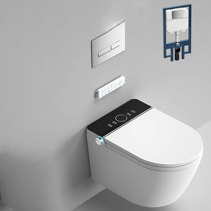 Elongated Wall Mounted Bidet Smart Bidet with Dryer and Heated Seat Bidet with High Water Tank White Black Clearhalo 'Bathroom Remodel & Bathroom Fixtures' 'Bidets' 'Home Improvement' 'home_improvement' 'home_improvement_bidets' 'Toilets & Bidets' 7555316