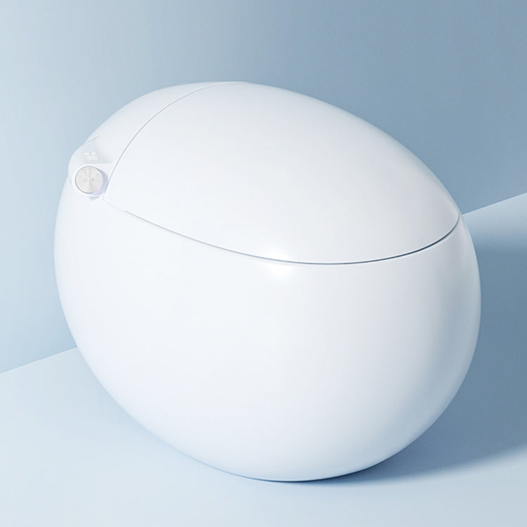 White Electronic Toilet Seat Elongated Floor Standing Bidet with Heated Seat Clearhalo 'Bathroom Remodel & Bathroom Fixtures' 'Bidets' 'Home Improvement' 'home_improvement' 'home_improvement_bidets' 'Toilets & Bidets' 7555343