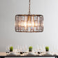 Crystal Embedded Brass Hanging Light Drum Cage 11"/13" Wide 1-Light Rustic Ceiling Pendant for Living Room Clearhalo 'Ceiling Lights' 'Modern Pendants' 'Modern' 'Pendant Lights' 'Pendants' Lighting' 756890