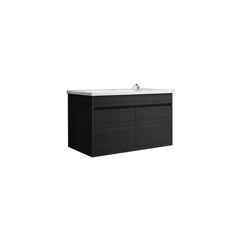 Rectangular Bathroom Vanity Single-Sink Modern Ceramic Wall Mount Vanity Set Bathroom Vanity 24"L x 19"W x 16"H Clearhalo 'Bathroom Remodel & Bathroom Fixtures' 'Bathroom Vanities' 'bathroom_vanities' 'Home Improvement' 'home_improvement' 'home_improvement_bathroom_vanities' 7572879