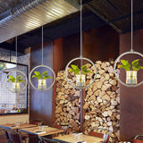 1 Bulb Circle Hanging Pendant Vintage Black/Grey/White Metal LED Ceiling Hang Fixture for Restaurant Clearhalo 'Art Deco Pendants' 'Black' 'Cast Iron' 'Ceiling Lights' 'Ceramic' 'Crystal' 'Industrial Pendants' 'Industrial' 'Metal' 'Middle Century Pendants' 'Pendant Lights' 'Pendants' 'Rustic Pendants' 'Tiffany' Lighting' 757904