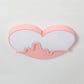 Macaron Heart Beating Acrylic Flushmount LED Surface Ceiling Lamp in White/Pink/Gold for Child Bedroom Clearhalo 'Ceiling Lights' 'Close To Ceiling Lights' 'Close to ceiling' 'Flush mount' Lighting' 758099