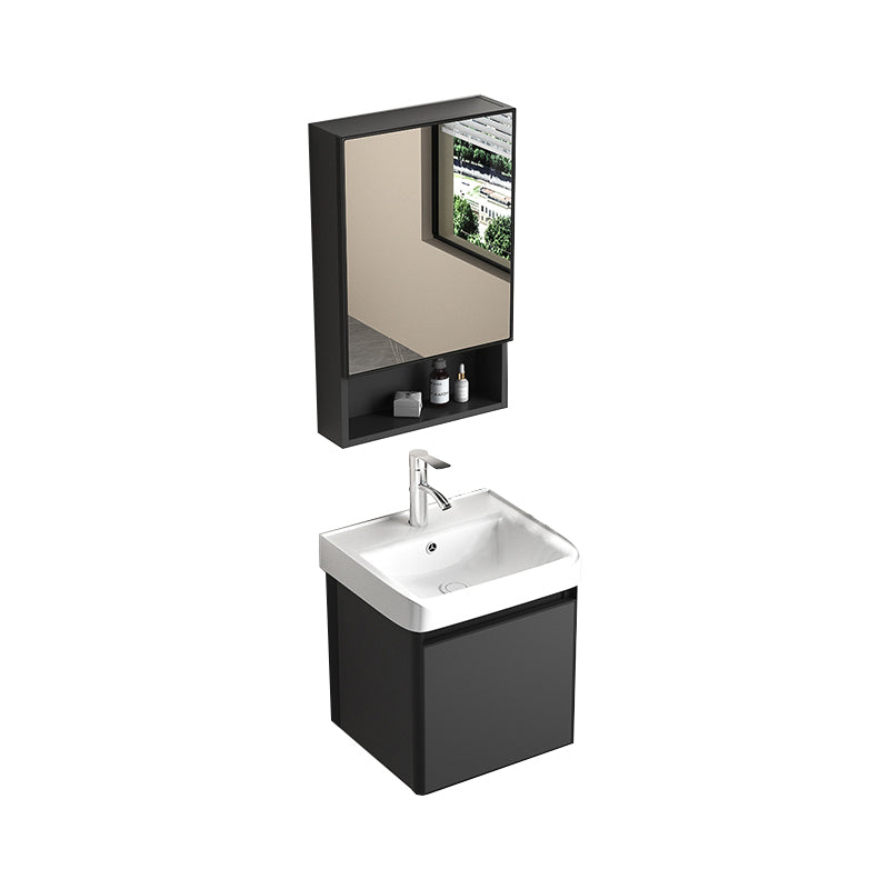 Rectangular Bathroom Vanity Single Sink Modern Gray Metal Base Vanity Set Vanity & Faucet & Mirror Cabinet https: res.litfad.com site img item 2023 02 07 7581619 1200x1200.jpg Clearhalo 'Bathroom Remodel & Bathroom Fixtures' 'Bathroom Vanities' 'bathroom_vanities' 'Home Improvement' 'home_improvement' 'home_improvement_bathroom_vanities' 7581619