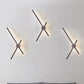 Crossed Lines Sconce Wall Light Metal Post Modern Wall Lamp in Brown for Living Room Clearhalo 'Cast Iron' 'Glass' 'Industrial' 'Modern wall lights' 'Modern' 'Tiffany' 'Traditional wall lights' 'Wall Lamps & Sconces' 'Wall Lights' Lighting' 758175