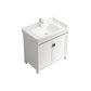 Modern White Sink Vanity Ceramic Single Rectangular Bath Vanity Vanity & Faucet 32"L x 19"W x 32"H Towel Bar Not Included Clearhalo 'Bathroom Remodel & Bathroom Fixtures' 'Bathroom Vanities' 'bathroom_vanities' 'Home Improvement' 'home_improvement' 'home_improvement_bathroom_vanities' 7581842