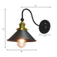Black One Light Sconce Light Industrial Metal Cone Wall Lighting Fixture for Corridor Clearhalo 'Art deco wall lights' 'Cast Iron' 'Glass' 'Industrial wall lights' 'Industrial' 'Middle century wall lights' 'Modern' 'Rustic wall lights' 'Tiffany' 'Traditional wall lights' 'Wall Lamps & Sconces' 'Wall Lights' Lighting' 758282