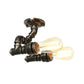 Bronze 2 Lights Semi Flush Light Fixture Industrial Bare Bulb Flush Mount Ceiling Lamp Clearhalo 'Ceiling Lights' 'Close To Ceiling Lights' 'Close to ceiling' 'Semi-flushmount' Lighting' 758645