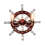 Metal Rudder Wall Light Sconce Vintage 2 Lights Bedroom Wall Mount Lamp Fixture in Copper Clearhalo 'Industrial wall lights' 'Industrial' 'Middle century wall lights' 'Tiffany' 'Wall Lamps & Sconces' 'Wall Lights' Lighting' 758668