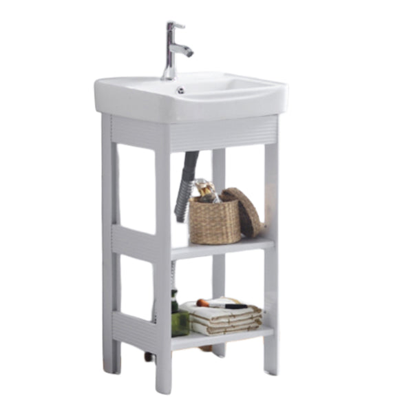 Freestanding Bathroom Vanity Modern Single-Sink Bathroom Sink Vanity Clearhalo 'Bathroom Remodel & Bathroom Fixtures' 'Bathroom Vanities' 'bathroom_vanities' 'Home Improvement' 'home_improvement' 'home_improvement_bathroom_vanities' 7588669