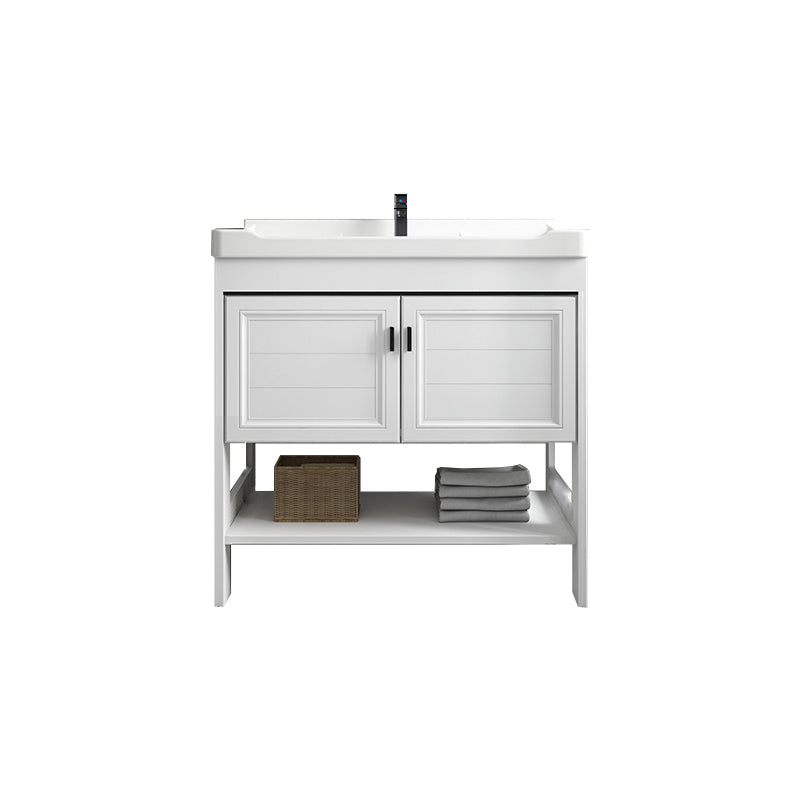 Modern Bathroom Vanity Freestanding Faucet Included Bathroom Sink Vanity Vanity & Faucet Clearhalo 'Bathroom Remodel & Bathroom Fixtures' 'Bathroom Vanities' 'bathroom_vanities' 'Home Improvement' 'home_improvement' 'home_improvement_bathroom_vanities' 7588721