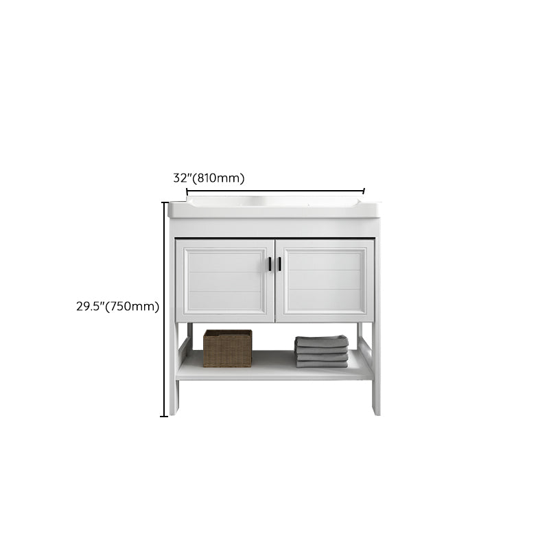 Modern Bathroom Vanity Freestanding Faucet Included Bathroom Sink Vanity Clearhalo 'Bathroom Remodel & Bathroom Fixtures' 'Bathroom Vanities' 'bathroom_vanities' 'Home Improvement' 'home_improvement' 'home_improvement_bathroom_vanities' 7588726