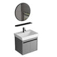 Single Sink Bathroom Vanity Modern Metal Frame Gray Rectangular Vanity Set Vanity & Faucet & Mirrors 20"L x 14"W x 18"H White Clearhalo 'Bathroom Remodel & Bathroom Fixtures' 'Bathroom Vanities' 'bathroom_vanities' 'Home Improvement' 'home_improvement' 'home_improvement_bathroom_vanities' 7588847