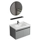 Single Sink Bathroom Vanity Modern Metal Frame Gray Rectangular Vanity Set Vanity & Faucet & Mirrors 31"L x 19"W x 17"H White Clearhalo 'Bathroom Remodel & Bathroom Fixtures' 'Bathroom Vanities' 'bathroom_vanities' 'Home Improvement' 'home_improvement' 'home_improvement_bathroom_vanities' 7588853