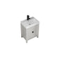 Rectangular Modern Bathroom Vanity White Metal Frame Single-Sink Vanity Set Vanity & Faucet 20"L x 15"W x 32"H Clearhalo 'Bathroom Remodel & Bathroom Fixtures' 'Bathroom Vanities' 'bathroom_vanities' 'Home Improvement' 'home_improvement' 'home_improvement_bathroom_vanities' 7589017