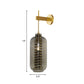 Smoke Gray Glass Cylinder Wall Sconce Light Post-Modern 1 Head Wall Mounted Lamp in Brass Clearhalo 'Cast Iron' 'Glass' 'Industrial' 'Modern wall lights' 'Modern' 'Tiffany' 'Traditional wall lights' 'Wall Lamps & Sconces' 'Wall Lights' Lighting' 758944