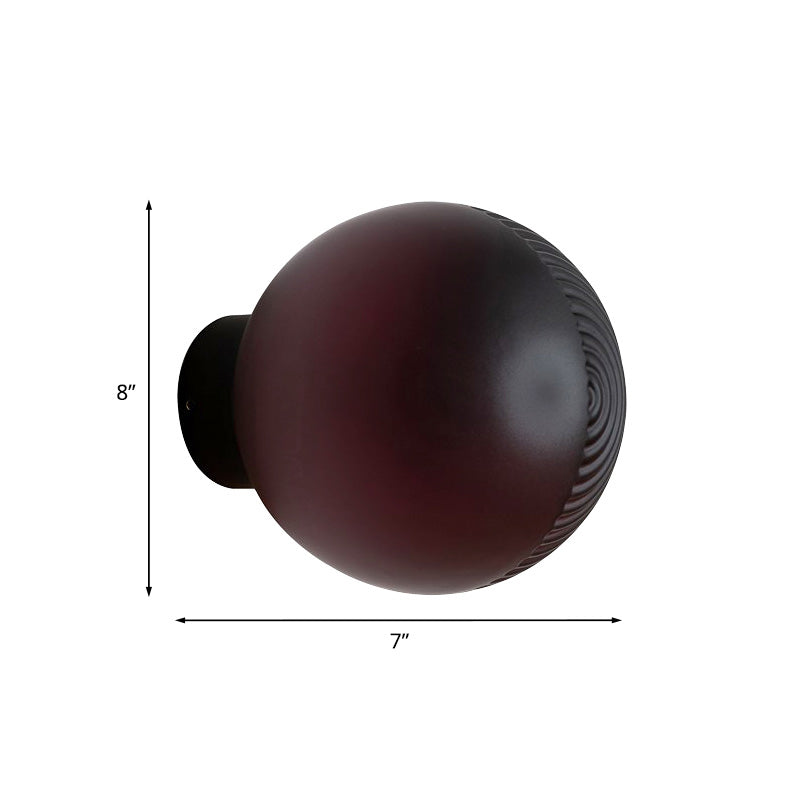 Global Living Room Wall Mount Lighting Dark Purple Glass 1-Light Modern Wall Sconce Lamp Clearhalo 'Cast Iron' 'Glass' 'Industrial' 'Modern wall lights' 'Modern' 'Tiffany' 'Traditional wall lights' 'Wall Lamps & Sconces' 'Wall Lights' Lighting' 758952