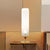 White Ribbed Glass Cylinder Night Table Light Postmodern LED Gold Desk Lamp for Bedside Gold Clearhalo 'Lamps' 'Table Lamps' Lighting' 758989