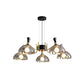 Modernism Dome Ceiling Chandelier Smoke Gray/Amber Glass 5 Bulbs Bedroom Pendant Light Fixture Clearhalo 'Ceiling Lights' 'Chandeliers' 'Modern Chandeliers' 'Modern' Lighting' 759093