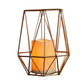 Kids Battery Powered LED Night Lamp Gold Diamond/Triangle/Hexagon Table Light with Iron Cage and Inner Candle Shade Clearhalo 'Night Lights' 'Wall Lights' Lighting' 759468