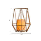 Kids Battery Powered LED Night Lamp Gold Diamond/Triangle/Hexagon Table Light with Iron Cage and Inner Candle Shade Clearhalo 'Night Lights' 'Wall Lights' Lighting' 759469