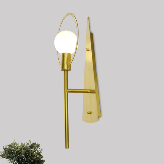 Modernist Loop Sconce Light Fixture Metallic 1/2-Head Bedroom Wall Mounted Lamp in Brass Clearhalo 'Cast Iron' 'Glass' 'Industrial' 'Modern wall lights' 'Modern' 'Tiffany' 'Traditional wall lights' 'Wall Lamps & Sconces' 'Wall Lights' Lighting' 759615