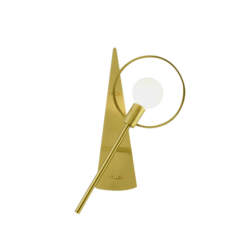 Modernist Loop Sconce Light Fixture Metallic 1/2-Head Bedroom Wall Mounted Lamp in Brass Clearhalo 'Cast Iron' 'Glass' 'Industrial' 'Modern wall lights' 'Modern' 'Tiffany' 'Traditional wall lights' 'Wall Lamps & Sconces' 'Wall Lights' Lighting' 759616