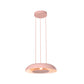 Pink/Blue/Green Plate Pendant Lamp Macaron Single Iron Hanging Light with Disc Bottom over Table Clearhalo 'Ceiling Lights' 'Modern Pendants' 'Modern' 'Pendant Lights' 'Pendants' Lighting' 759681