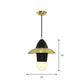Flare Dress Hanging Pendant Mid Century Fabric 1-Light Sitting Room Ceiling Lamp in Black and Gold Clearhalo 'Ceiling Lights' 'Modern Pendants' 'Modern' 'Pendant Lights' 'Pendants' Lighting' 759706