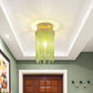 Cascading Fringe Small Flushmount Modern Aluminum 1-Light Green/Gold/Blue Semi Flush Ceiling Light Green Clearhalo 'Ceiling Lights' 'Close To Ceiling Lights' 'Close to ceiling' 'Semi-flushmount' Lighting' 759876