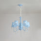 Modern Undertint Chandelier Empire Shade Metal Pendant Lighting with Crystal for Living Room Clearhalo 'Ceiling Lights' 'Chandeliers' Lighting' options 75995