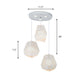Hollowed Rock Shape Multi Light Pendant Modern Iron 3-Light Dining Table Suspended Lighting Fixture in White Clearhalo 'Ceiling Lights' 'Modern Pendants' 'Modern' 'Pendant Lights' 'Pendants' Lighting' 759997